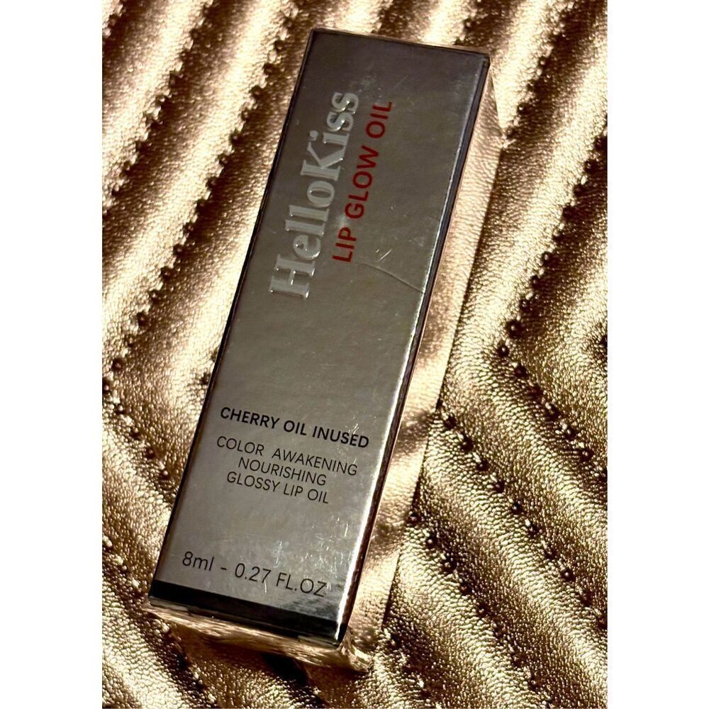 HelloKiss - NWT - Lip Glow Oil/01 Pink/Cherry Oil Infused Color .27 fl oz Sealed